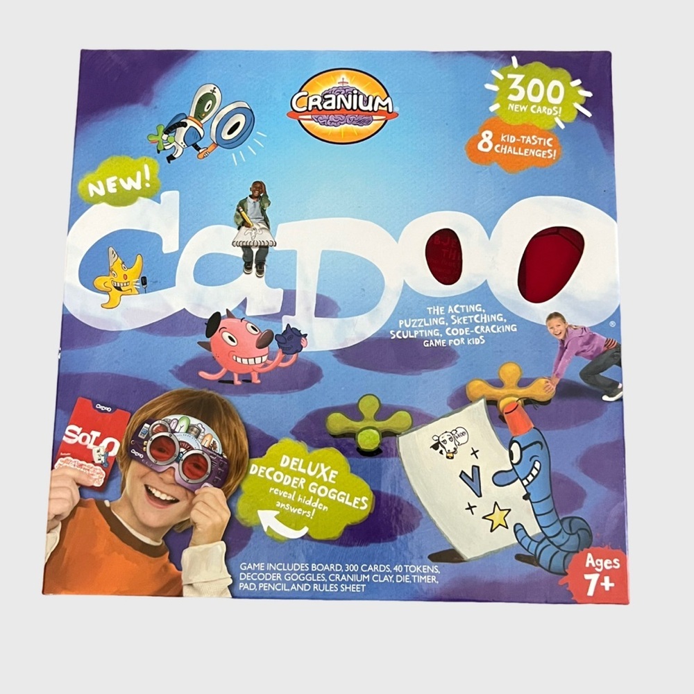 Cranium CaDoo Kids Game - Acting, Puzzling, Sketching, Code Cracking Game for 7+